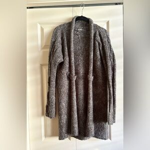 Royal Robbins Brown Heathered Open Cardigan Sweater